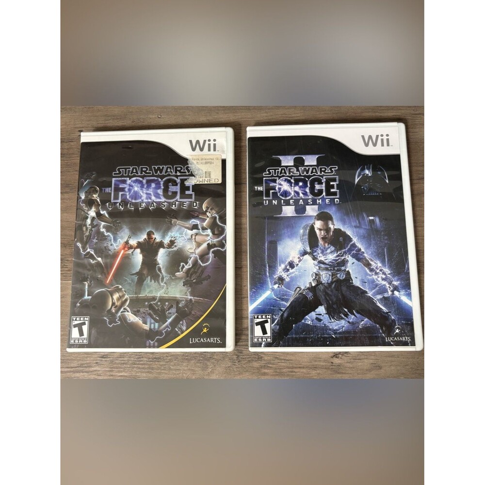 Lot of 2 – Star Wars: The Force Unleashed I & II (Nintendo Wii) – No Manuals